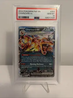 Pokemon TCG Charizard EX Obsidian Flames Holo Ultra Rare Card 054/091 PSA 10 - Image 1