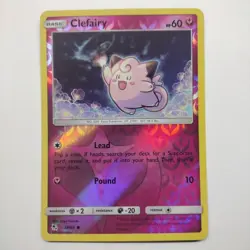 Pokemon Reverse Holo Clefairy (38) Hidden Fates 38/68 MINT - Image 1
