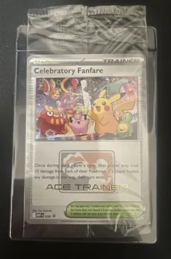 Pokemon TCG Celebratory Fanfare 2025 Ace Trainer Reward Black Star Promo Sealed - Image 1