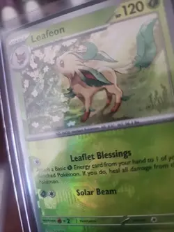 Pokemon Scarlet & Violet Prismatic Evolutions Leafeon #005/131 Master Ball - Image 2