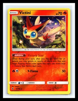 💥 Victini Reverse Holo Rare SM02 SM - Guardians Rising 10/145 Pokemon TCG 2017 - Image 1