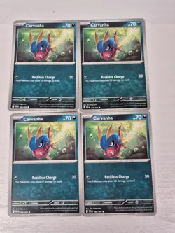 4x Carvanha 060/094 ME02 Phantasmal Flames PFL Pokemon TCG English Deck Building - Image 1