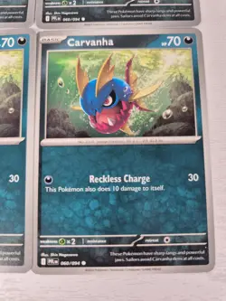 4x Carvanha 060/094 ME02 Phantasmal Flames PFL Pokemon TCG English Deck Building - Image 2