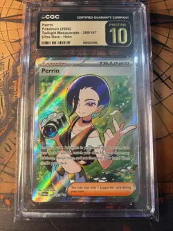 Perrin 209/167 - Pristine 10 CGC - Ultra Rare Pokemon - Twilight Masquerade - Image 1