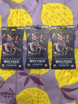Bandai OP03 One Piece Pillars of Strength Booster Pack Lot Of 3 - Image 1