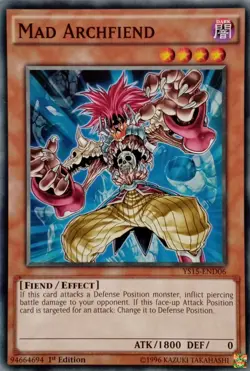 YS15-END06 MAD ARCHFIEND COMMON 1ST EDITION YuGiOh CARD - Image 1
