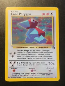 Pokemon TCG Cool Porygon Holo Rare Black Star Promo Card 15/53 WOTC - Image 1