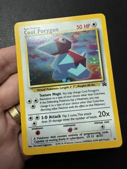 Cool Porygon #15 Holo 1999-2000 Black Star Promo Pokemon Card TCG NM - Image 2