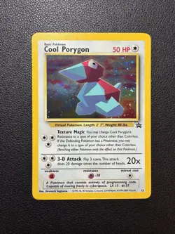 Cool Porygon #15 Holo 1999-2000 Black Star Promo Pokemon Card TCG NM - Image 1