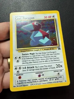 Cool Porygon #15 Holo 1999-2000 Black Star Promo Pokemon Card TCG NM - Image 2