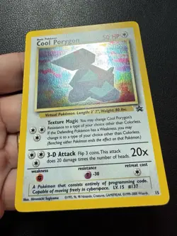 Cool Porygon #15 Holo 1999-2000 Black Star Promo Pokemon Card TCG NM - Image 3
