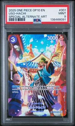 2025 ONE PIECE OP10-ROYAL BLOOD SPECIAL ALTERNATE ART #001 USO-HACHI PSA 9 - Image 1