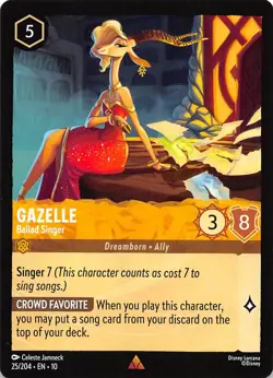 Gazelle Ballad Singer 25/204 Whispers in the Well Disney Lorcana - Image 1