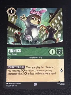 Disney Lorcana Whispers in the Well Finnick-Tiny Terror 74/204 NM - Image 1