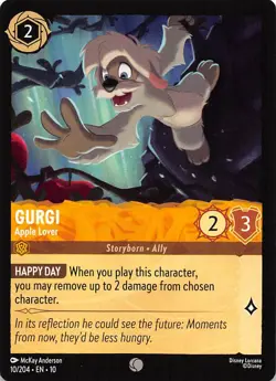 Gurgi Apple Lover 10/204 Whispers in the Well Disney Lorcana - Image 1