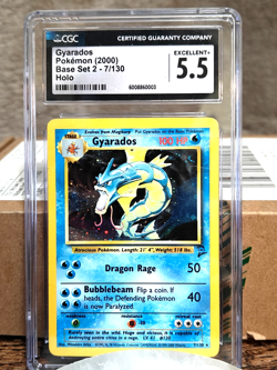 Gyarados - Pokemon Base Set 2 - #7 of 130 - Holographic Rare - CGC Graded (2000) - Image 1