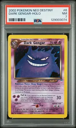 2002 POKEMON NEO DESTINY #6 DARK GENGAR-HOLO PSA 7 - Image 1