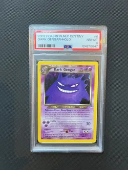 2002 Pokemon Neo Destiny #6 Dark Gengar Holo PSA 8 NM-MT - Image 1