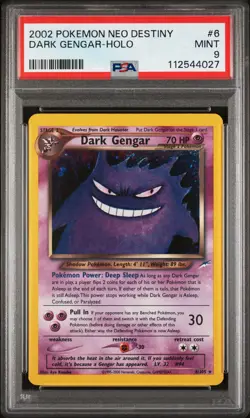 2002 POKEMON NEO DESTINY #6 DARK GENGAR-HOLO PSA 9 - Image 1