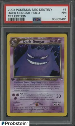 2002 Pokemon Neo Destiny 1st Edition #6 Dark Gengar Holo Rare PSA 7 - Image 1