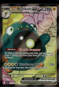 Iono's Bellibolt ex - 172/159 Ultra Rare SV09: Journey Together 172/159 NM - Image 1