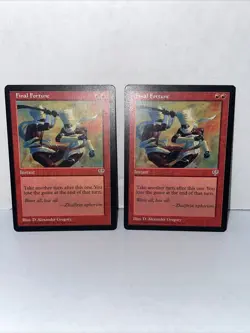 MtG Final Fortune (Mirage), Lightly Played X2 Nice Red See - Image 1