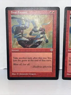 MtG Final Fortune (Mirage), Lightly Played X2 Nice Red See - Image 2