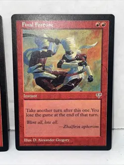 MtG Final Fortune (Mirage), Lightly Played X2 Nice Red See - Image 3