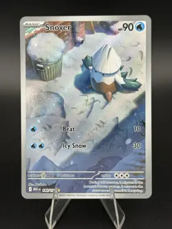 Pokemon Card Snover 140/132 Mega Evolution Illustration Rare Near Mint - Image 1