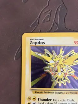 Pokemon Card Unlimited Edition Holo Rare Base Set 1999 Zapdos 16/102 LO - Image 5