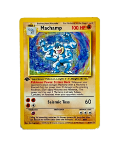 Machamp Base Set 1st Edition Pokemon Holo Foil Rare Card No. 8/102 Pre Owned - Image 2