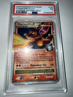 Pokemon TCG 2009 Charizard G LV.X Holo Card 143/147 Supreme Victors Holo PSA 7 - Image 2