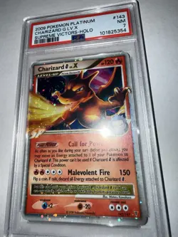 Pokemon TCG 2009 Charizard G LV.X Holo Card 143/147 Supreme Victors Holo PSA 7 - Image 3