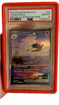 2023 Pokemon Mew Charizard ex 199/165 Sv: Scarlet & Violet 151 Holo PSA 10 - Image 1