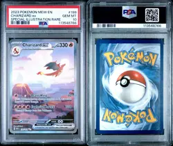 2023 Pokemon Mew Charizard ex 199/165 Sv: Scarlet & Violet 151 Holo PSA 10 - Image 1