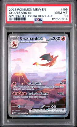 POKEMON PSA 10 PSA 10 2023 SV 151 Charizard ex 199/165 SIR ENGLISH *3914 - Image 1