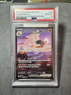 2023 Pokemon Mew Charizard ex 199/165 Sv: Scarlet & Violet 151 Holo PSA 10 - Image 1