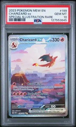 POKEMON PSA 10 PSA 10 2023 SV 151 Charizard ex 199/165 SIR ENGLISH *3845 - Image 1