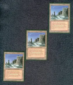 3 FRENCH PLATEAU Foreign Black Border REVISED DUAL LANDS MTG LP to NM - Image 1