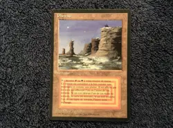 3 FRENCH PLATEAU Foreign Black Border REVISED DUAL LANDS MTG LP to NM - Image 3