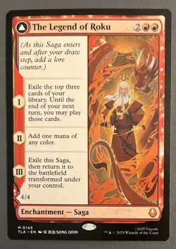 The Legend of Roku, Avatar The Last Airbender, Magic The Gathering MTG 0145 Card - Image 1