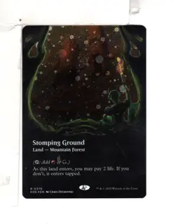 MTG SkeenAB Stomping Ground BORDERLESS GALAXY FOIL from EOE. NM. - Image 1