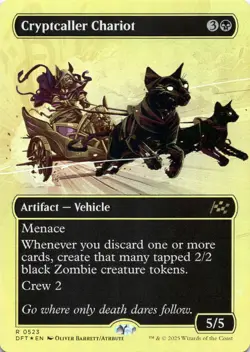 Cryptcaller Chariot FIRST PLACE FOIL Aetherdrift Magic MTG NM - Image 1
