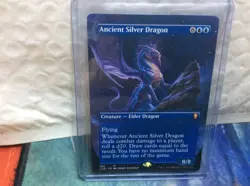 Ancient Silver Dragon (Borderless) NM Normal M Battle for Baldur's Gate 366. - Image 1