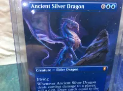 Ancient Silver Dragon (Borderless) NM Normal M Battle for Baldur's Gate 366. - Image 2