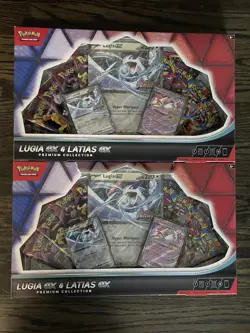 Lot of 2 Pokemon Lugia ex and Latias ex Premium Collection Boxes Destined Rivals - Image 1