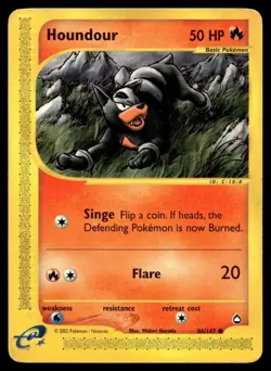 HOUNDOUR 86/147 COMMON AQUAPOLIS POKEMON - Image 1