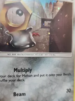 Meltan SM177 Sun & Moon Cosmo Holo Ultra Rare Black Star Promo Pokemon NM/M 2019 - Image 1
