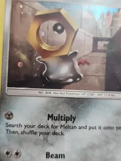 Meltan SM177 Sun & Moon Cosmo Holo Ultra Rare Black Star Promo Pokemon NM/M 2019 - Image 2