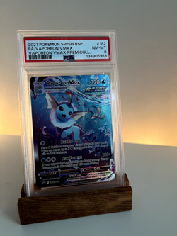 PSA 8 NM-MT Vaporeon VMAX Premium Collection Full Art Holo 2021 Pokemon SWSH182 - Image 1